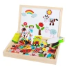 Baby boys, girls, infants and children wooden jigsaw puzzle toys Magnetic jigsaw puzzle fun wooden early education Intelligence benefits 1-3-4 years old -1001/2670 details Picture